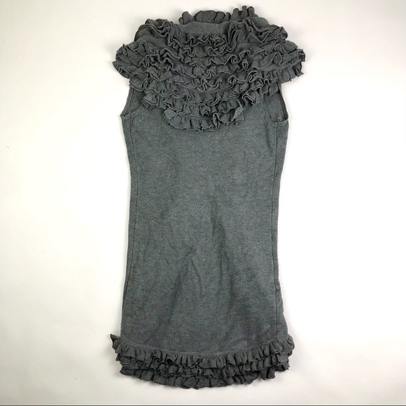 Arden B. Knit Ruffle Long Sweater Vest - Picture 3 of 8